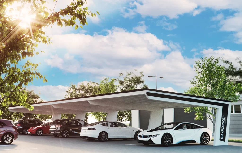 Solarcarport Premium Design Line Holz